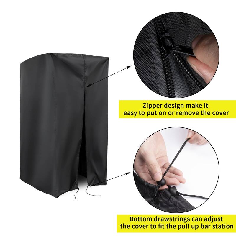 Protective Cover for Pull Up Bar Station, Waterproof Cover for Power Tower/Pull Up Dip Station - 42x40x64"