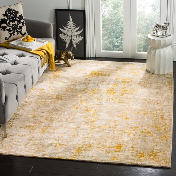 slide 2 of 3, SAFAVIEH Porcello Catrine Modern Rug 3' x 5' - Grey/Yellow