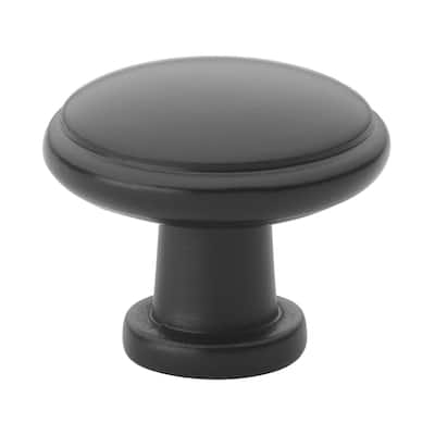 GlideRite 1.125-inch Matte Black Round Ring Cabinet Knobs (Pack of 10) - pack of 10