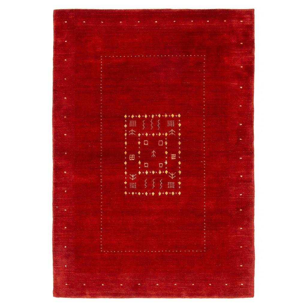 Kashkuli Gabbeh Red Rug 4'6" x 6'6" - 4'6 x 6'6