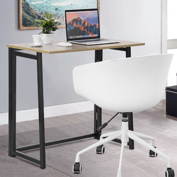 Folding computer desk and discount chair