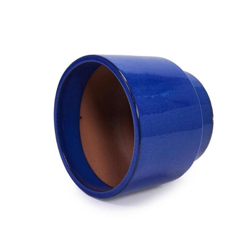 Handmade Indoor/Outdoor Ceramic Planter Set with Earthy Glossy Finish