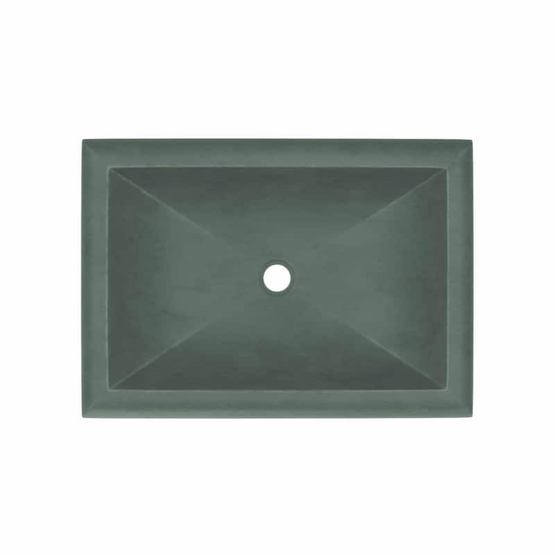 Montecito NativeStone and Concrete Drop-in Bathroom Sink - 21.5" x 15.5" x 5.25"