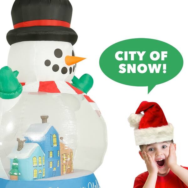 Shop Holidayana 8 Ft Inflatable Christmas Snow Globe Outdoor
