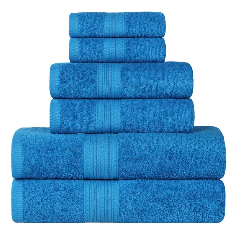 Eco-Friendly Sustainable Cotton 6-Piece Bathroom Towel Set