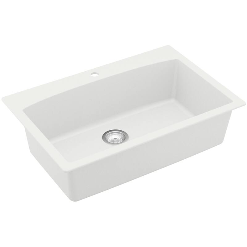 Karran USA QT-712-PK1 Quartz QT 33" Drop In Single Basin Quartz