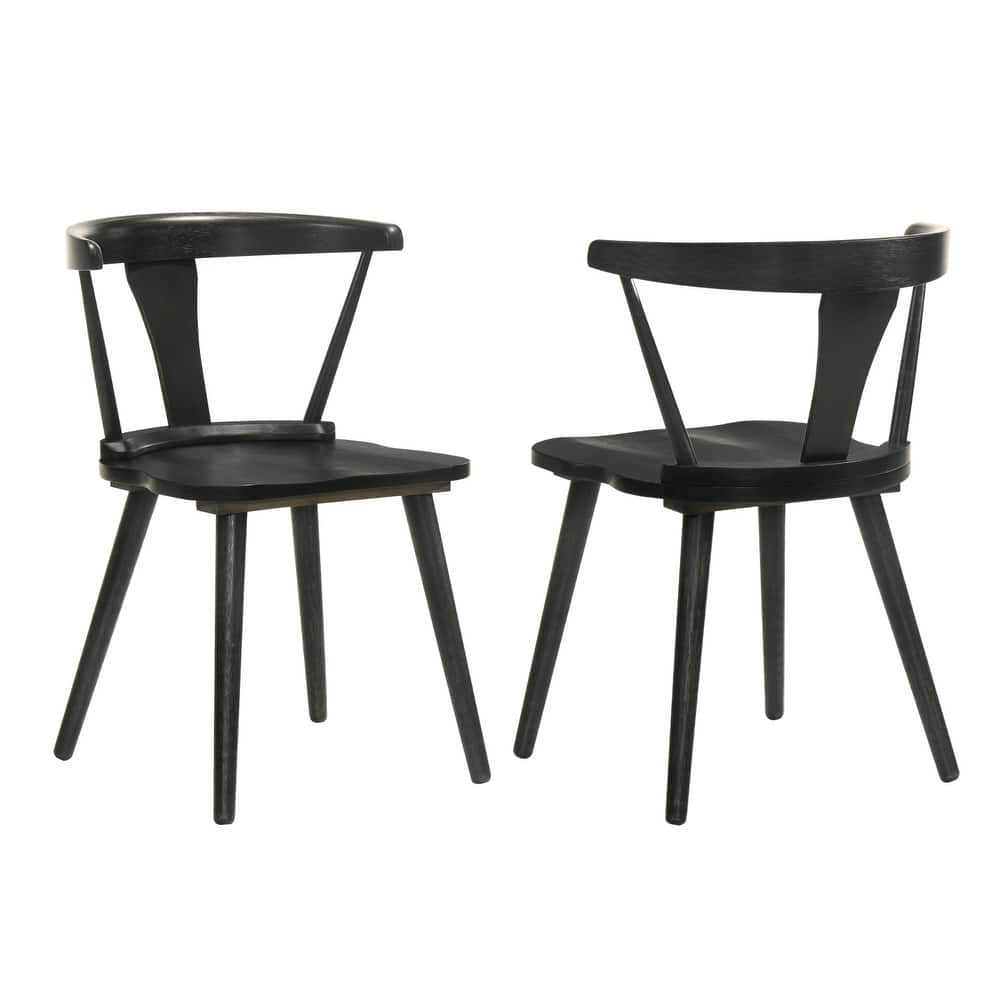 2 Pieces Set Dining Side Chair Rustic Modern Farmhouse Design Retro Design Easy To Assembly