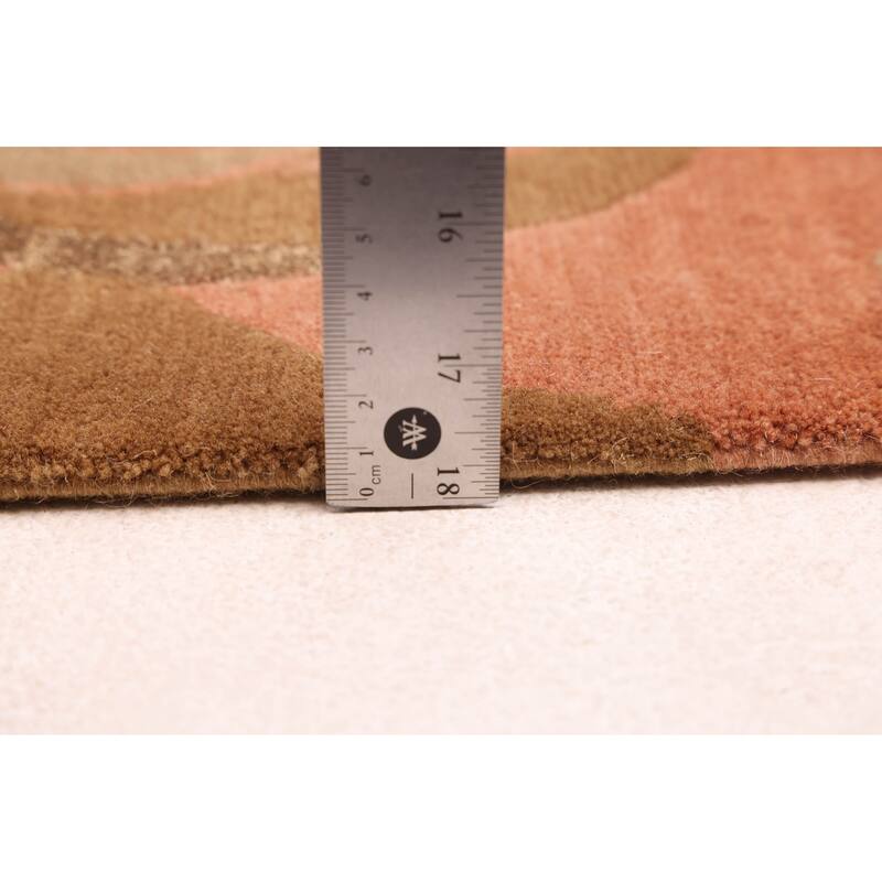 ECARPETGALLERY Hand-knotted Opulence Copper Silk, Wool Rug - 6'1 x 8'11