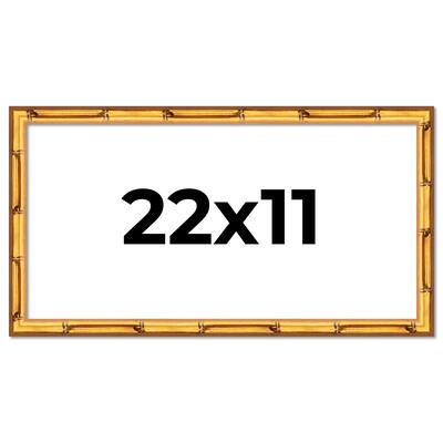 22x11 Frame Gold Bamboo Picture Frame Modern Photo Frame Includes UV Acrylic Shatter Guard Front Acid Free Foam Backing Board