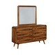 preview thumbnail 4 of 2, Roxbury Mid-century Modern Dark Walnut 4-piece Bedroom Set
