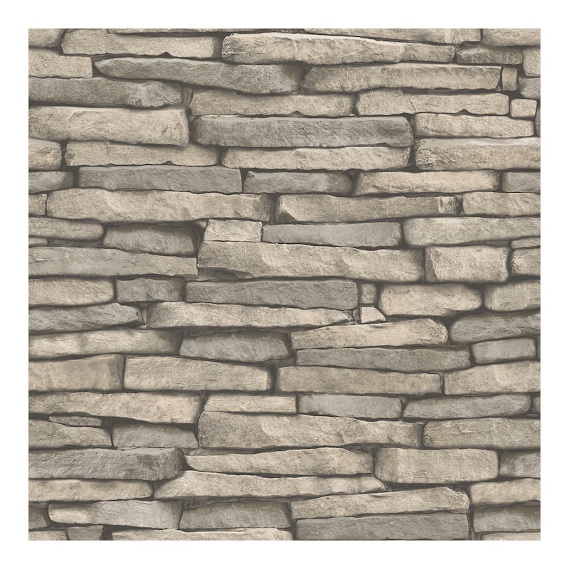 InHome Hickory Creek Stone Peel & Stick Wallpaper - 198in x 20.5in x 0.025in