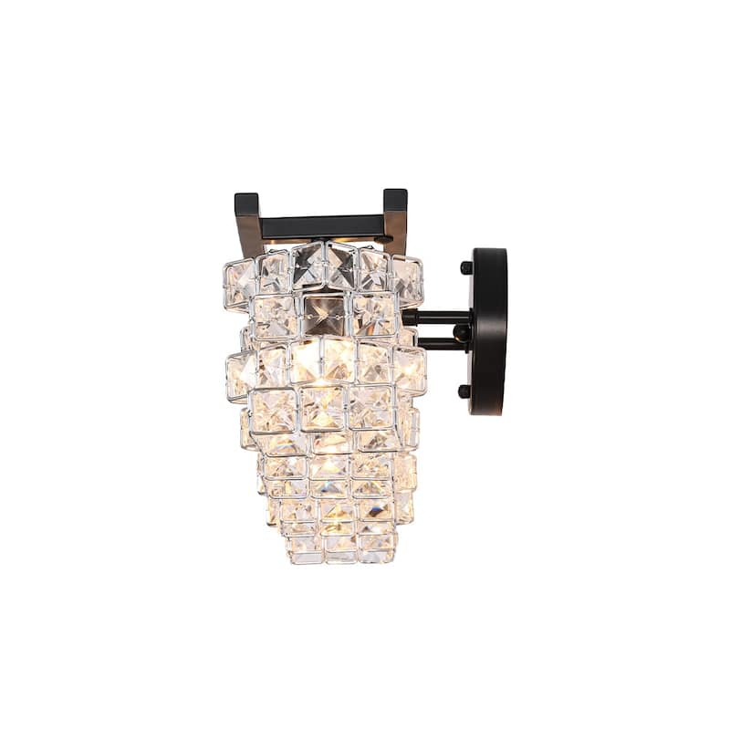 Mosaic Crystal Cube Shade Linear Bathroom Vanity Light