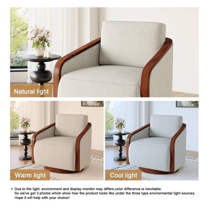 Modern Upholstered Swivel Accent Chair