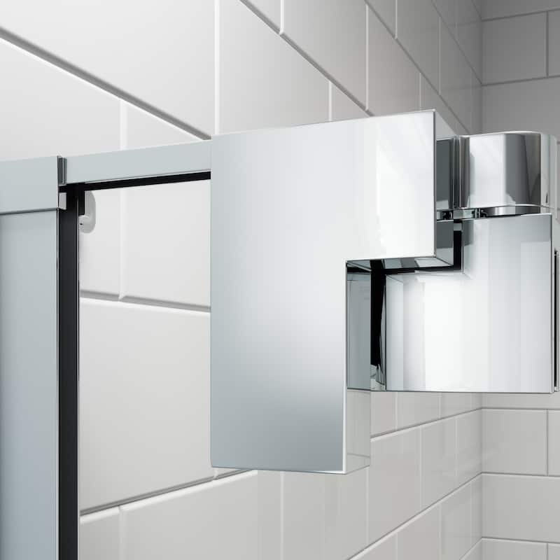 Seawin Flex X Frameless Pivot Shower Door 3/8 in. (10 mm) Clear Tempered Glass with NanoShield Coating