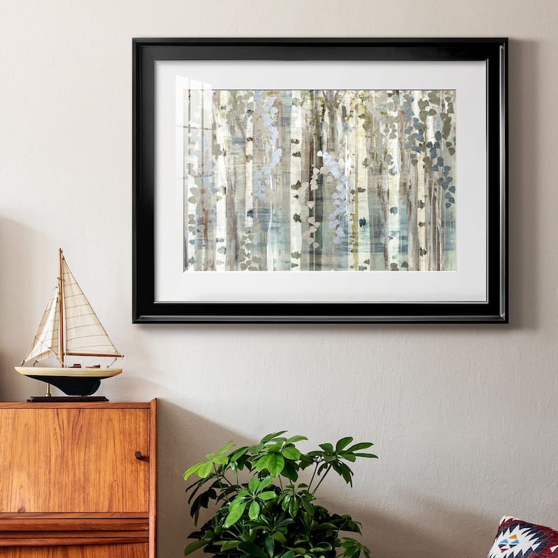 Birch Wood Meadow Premium Framed Print - Ready to Hang