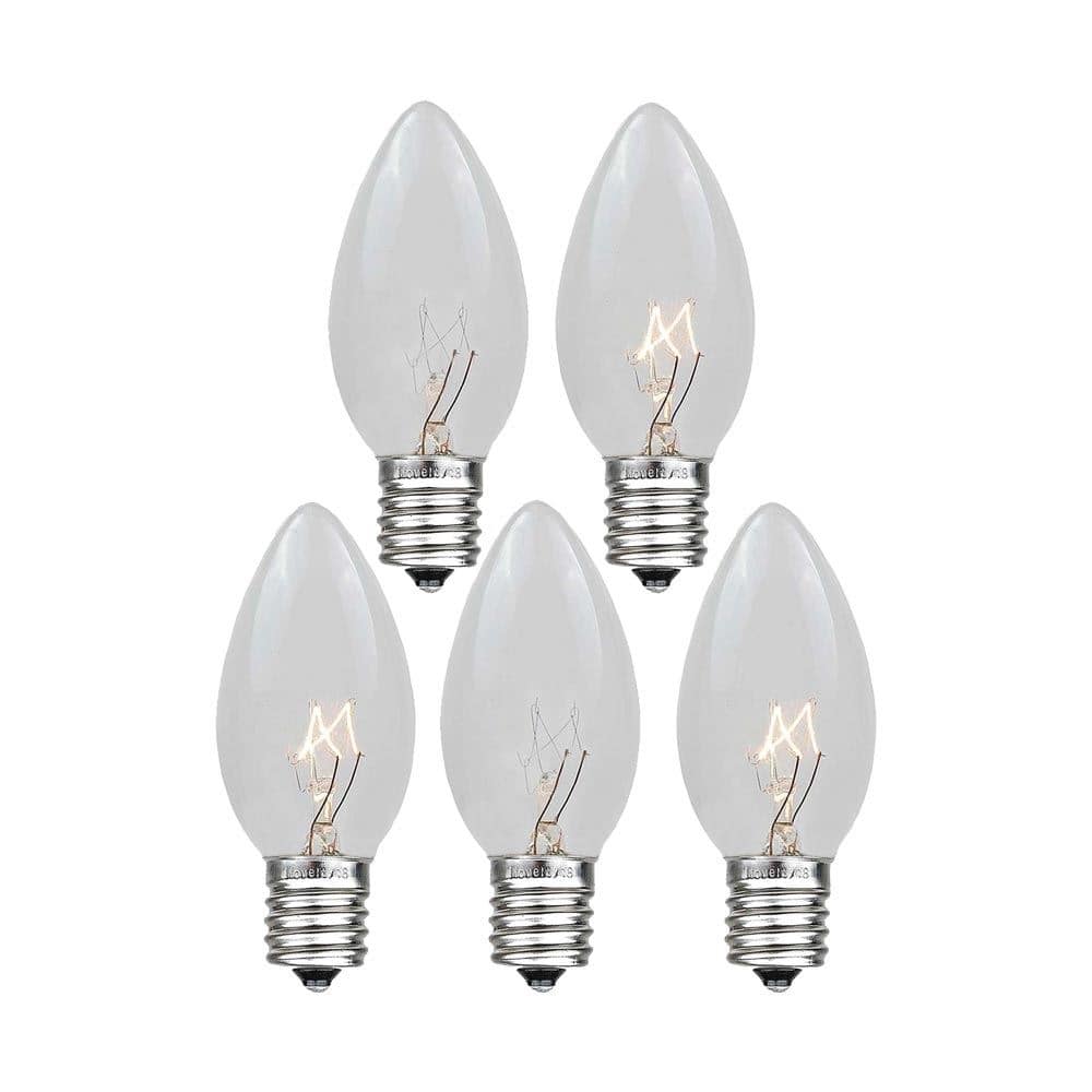 25 Pack C9 Twinkle Outdoor Christmas Replacement Bulbs, C9/E17 Base