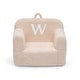 preview thumbnail 1 of 2, Personalized Monogram Cozee Sherpa Chair - Customize with Letter W - Foam Kids Chair for Ages 18 Months and Up