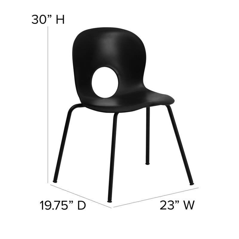 5 Pack 770 lb. Capacity Designer Plastic Stack Chair