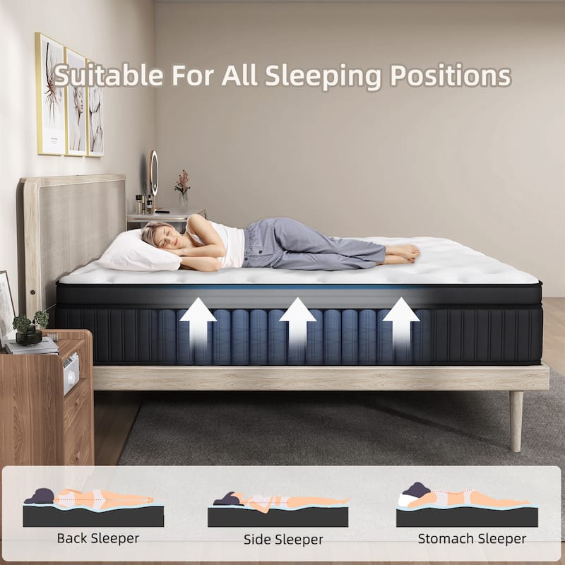 12" Medium Hybrid Mattress with Pocket Spring Motion Isolation