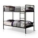 preview thumbnail 2 of 5, Wini Industrial Black Full over Full Metal Bunk Bed by Furniture of America