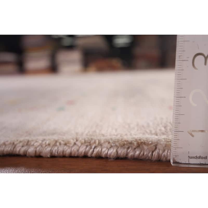 Striped Tribal Gabbeh Oriental Area Rug Handmade Wool Carpet - 7'9"x 11'9"