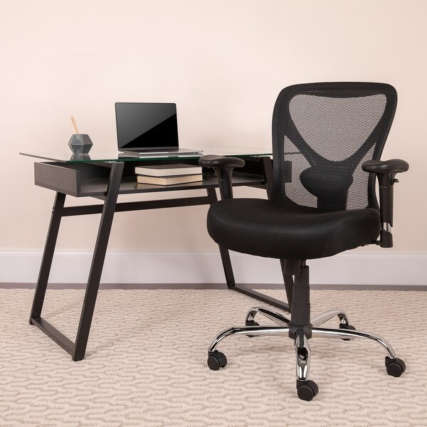 Kasorix Executive Home Office Chair with Footrest,Desk Chairs with Wheels and Arms,Ergonomic Adjustable Bonded PU Leather Rolling Chair Black-9095