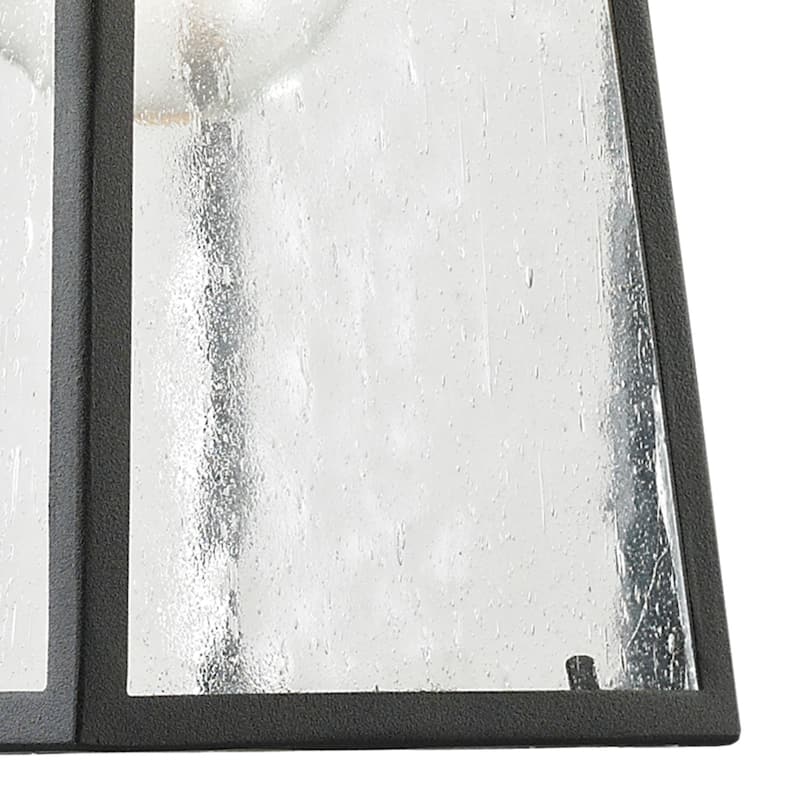 Elk Home Meditterano Matte Black With Seedy Glass 1 Light Wall Sconce