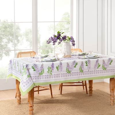 Lilac Garden Floral Tablecloth