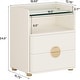 preview thumbnail 2 of 5, Modern Nightstand with Open Storage Shelf and 2 Drawers