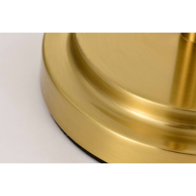Barmine Brass Table Lamp with White Frosted Glass Shade
