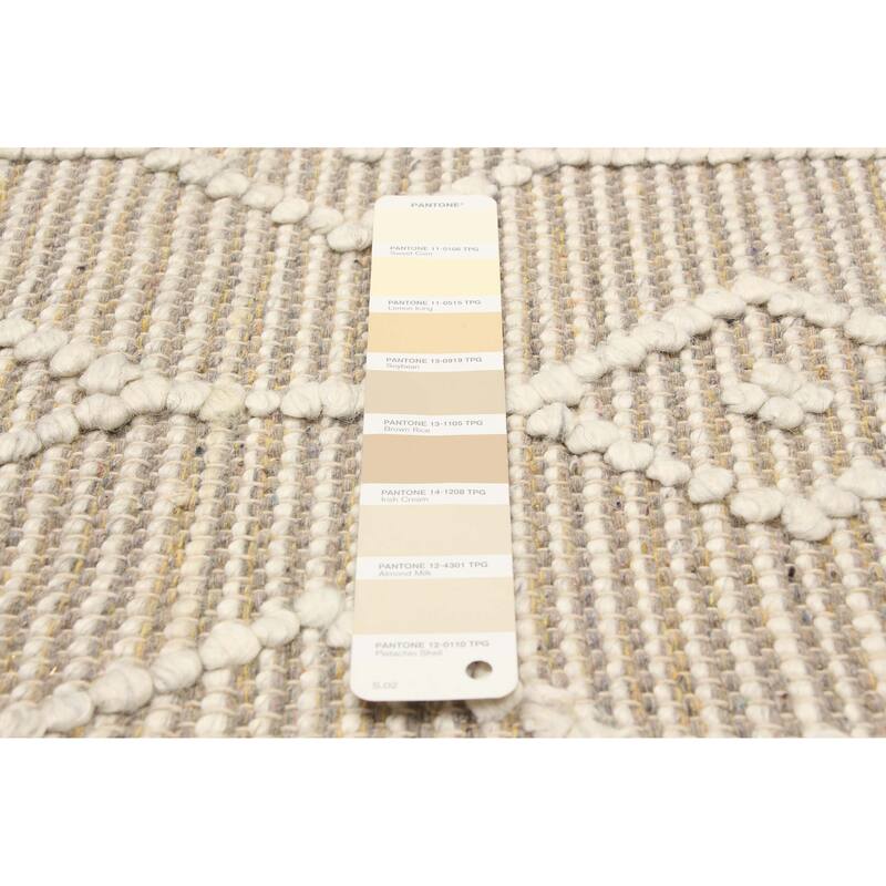 ECARPETGALLERY Braid weave Sienna Cream Wool Rug - 5'2 x 7'1