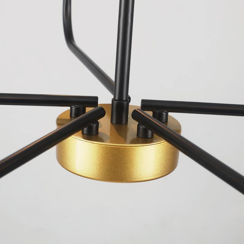 5-Light Rustic Candlestick Hanging Linear Chandelier Lighting Island Chandelier Fixture for Kitchen Island