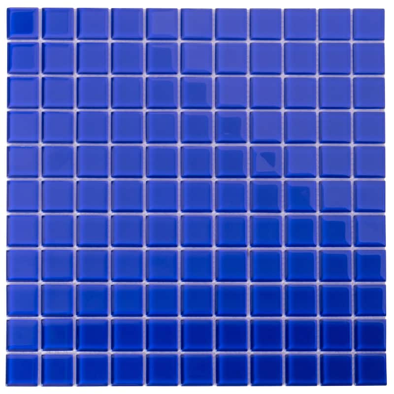 Apollo tile 12" x 12" Colorway Glossy Cobalt Blue Glass Tile (9.67 sq ft/case) - 10 Pack