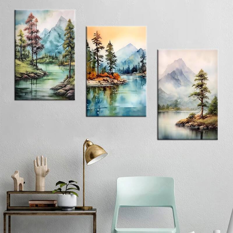 Forest Canvas Wall Art Home Decor 3 Piece