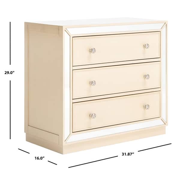 SAFAVIEH Basie Mirrored 3-Drawer Chest