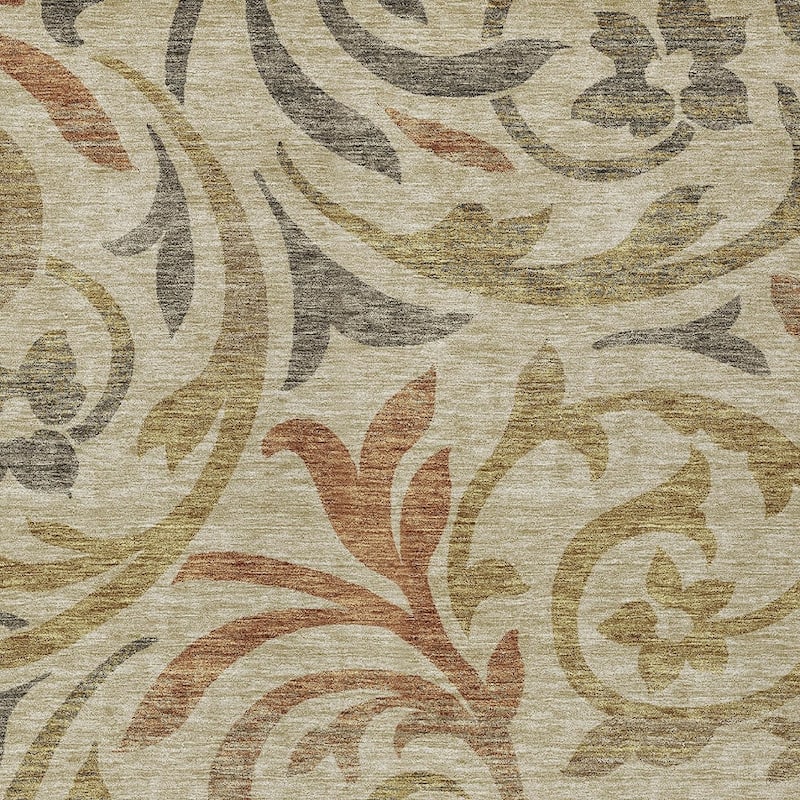 HomeRoots Floral Transitional Rectangle Outdoor Rug