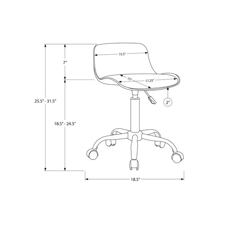 Adjustable Ergonomic Office Chair for Kids, Swivel and Mobile, with Superior Back Support and Comfortable Seat.