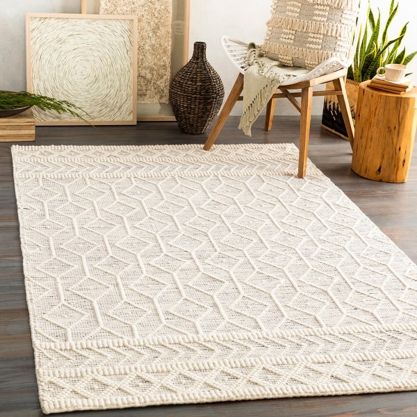 slide 2 of 8, Artistic Weavers Eda Handmade Geo Farmhouse Wool Area Rug 2' x 3' - Charcoal