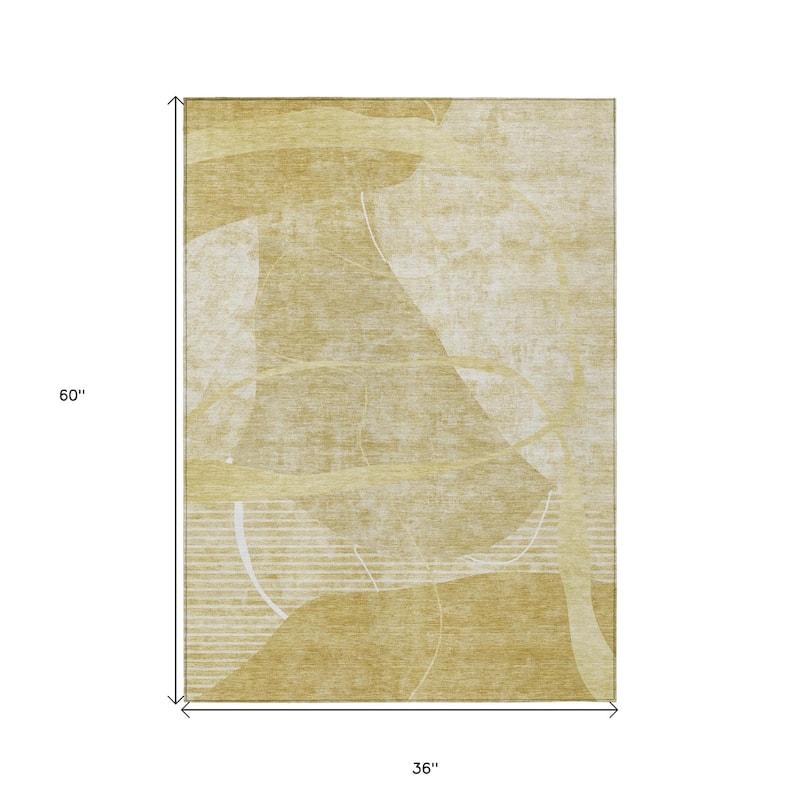 HomeRoots Abstract Transitional Rectangle Outdoor Rug