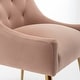 preview thumbnail 50 of 106, SEYNAR Modern Dining Chairs Set of 6, Velvet Accent Chair Tufted Back Armless Chair with Back Pull