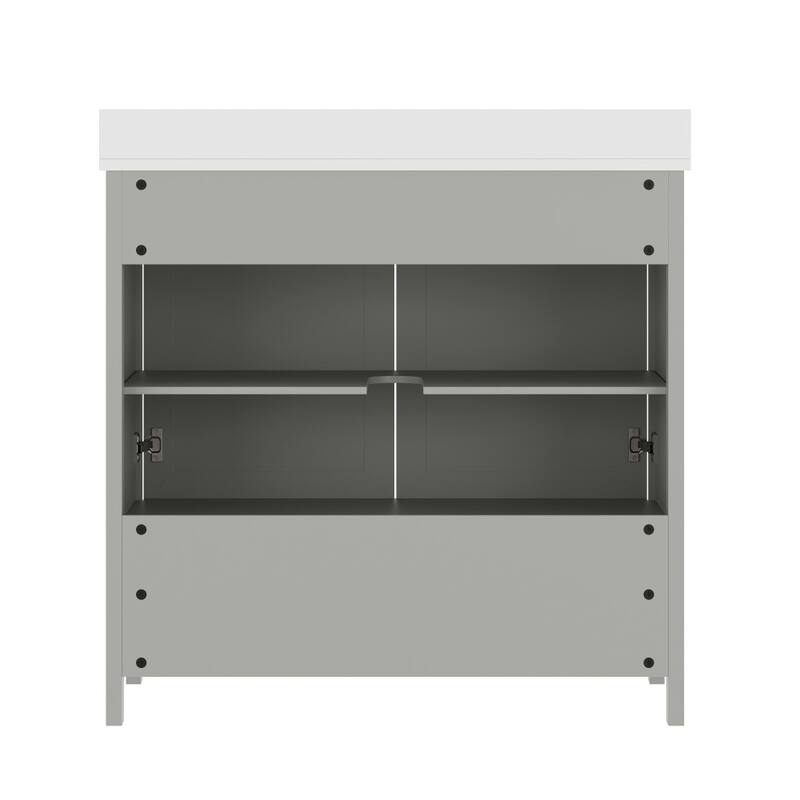 Bathroom Vanity with Undermount Sink, Cabinet, and Drawer