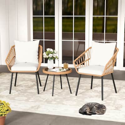 Costway 3 Piece Patio Bistro Set with Heavy Duty Metal Frame for - See Details