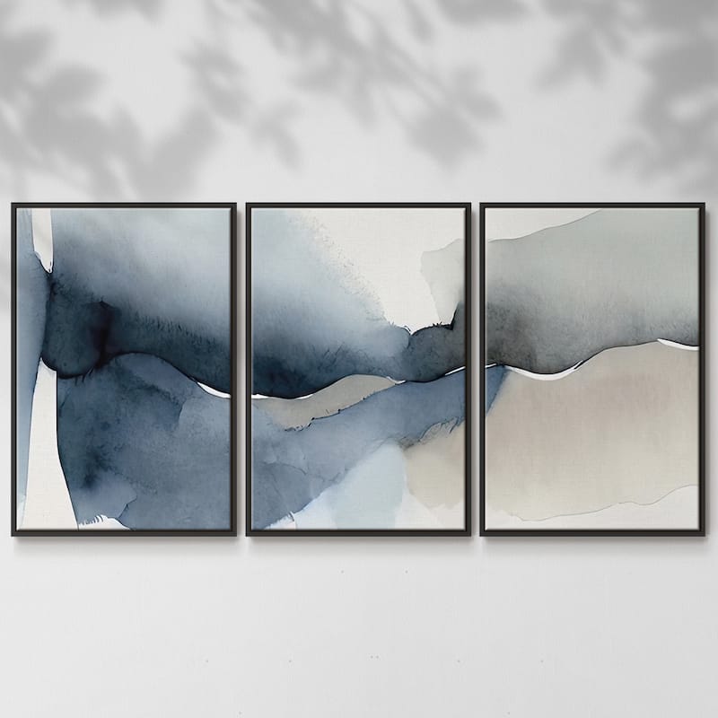 Calm Blue III - Multi Piece Framed Canvas
