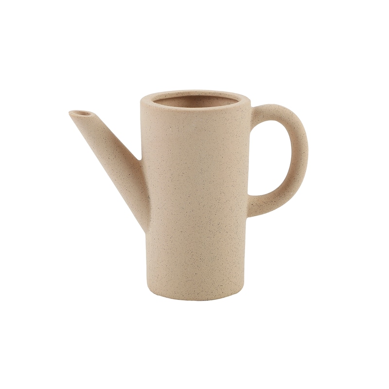 8.75" Ceramic Watering Can in Speckle Natural