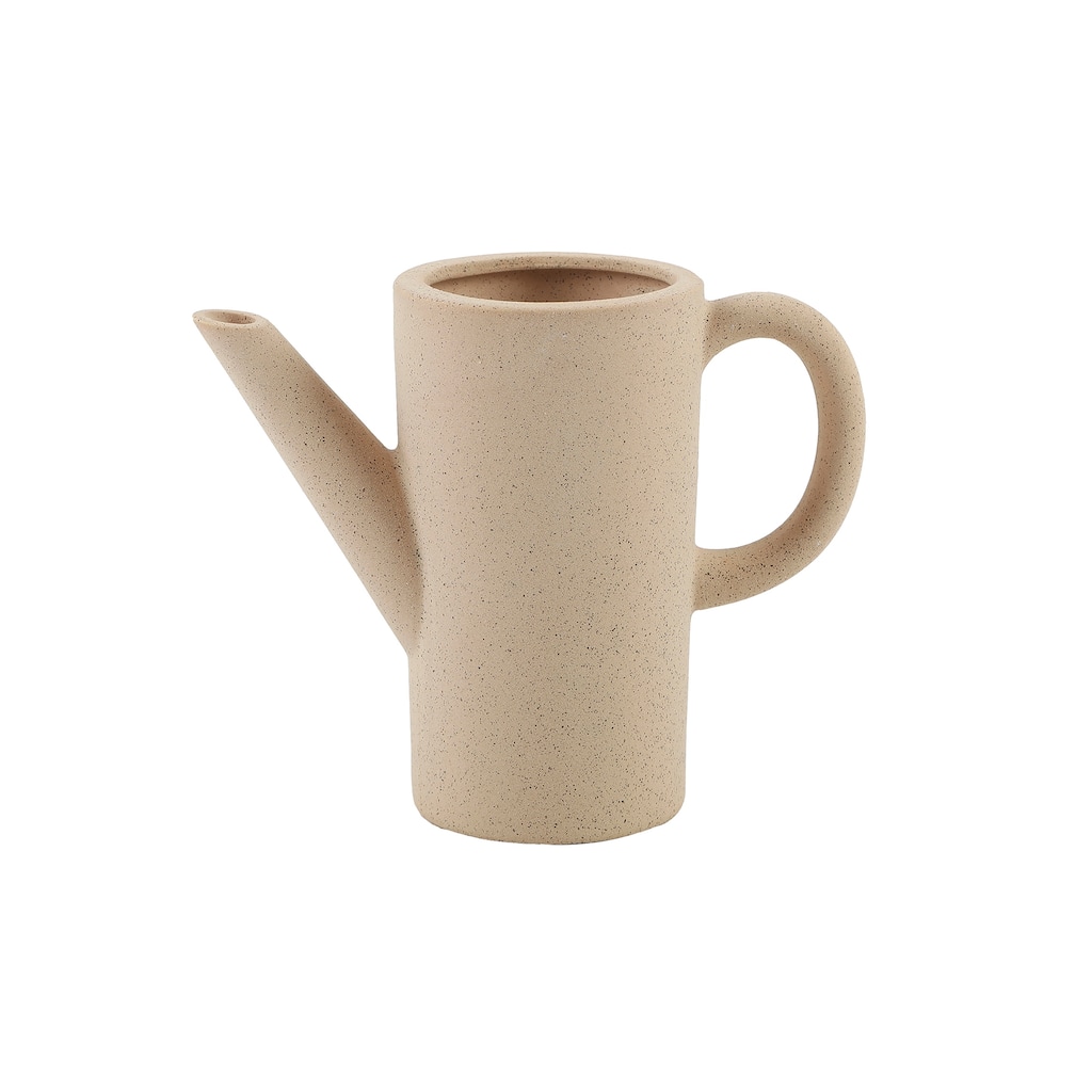 8.75" Ceramic Watering Can in Speckle Natural