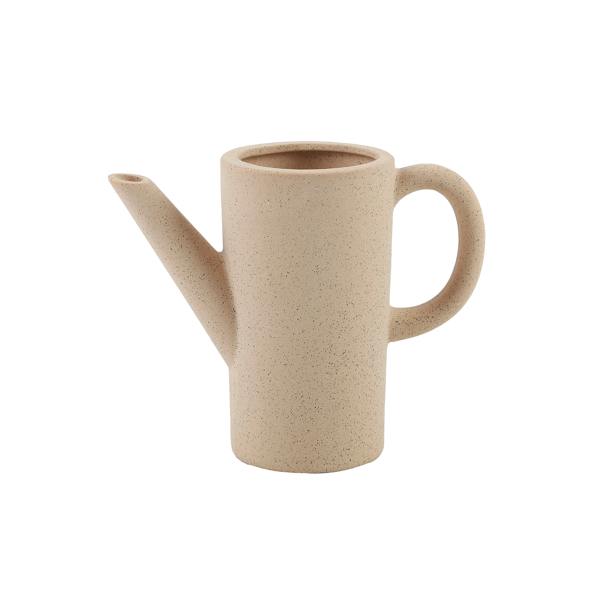 8.75" Ceramic Watering Can in Speckle Natural
