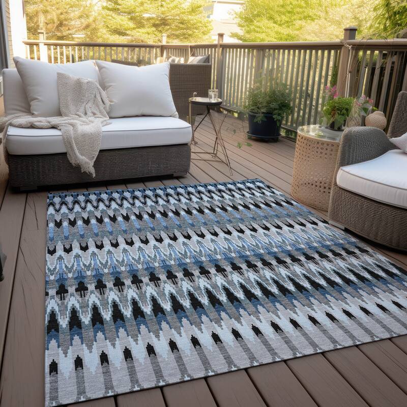 Machine Washable Indoor/ Outdoor Chantille Moroccan Rug