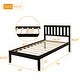 preview thumbnail 9 of 10, Durable Pine Wood Twin Bed Frame with Included Headboard and Wood Slat Support, Espresso