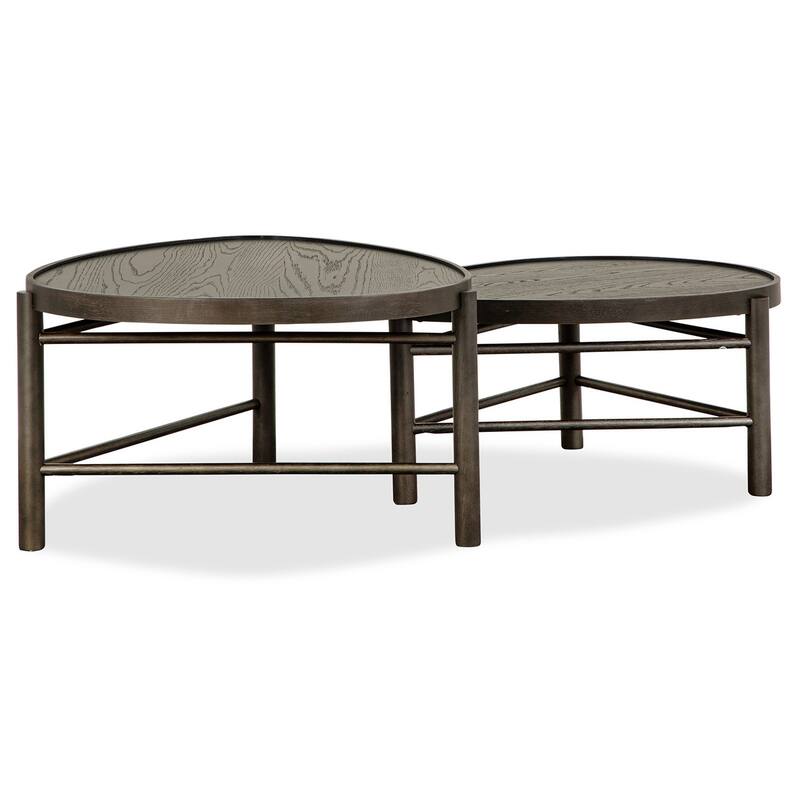Magnussen Home Hadleigh Black Coffee Bean Shaped Nesting Cocktail Table - 37''W x 31.5''D x 18''H