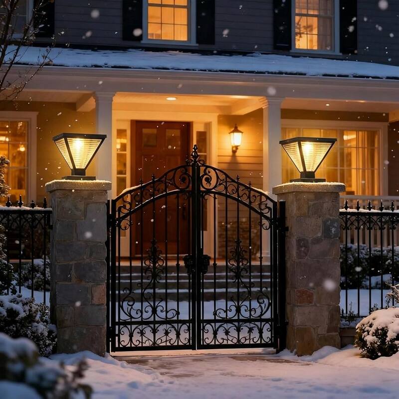 10 in Solar Powered LED Post Cap Light